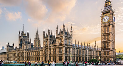 a view of Big Ben and the Houses of Parliament in London, UK